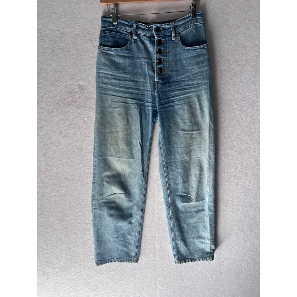 Everlane The Way-High Jean 26 Regular Light Blue Organic Cotton Button Fly Denim